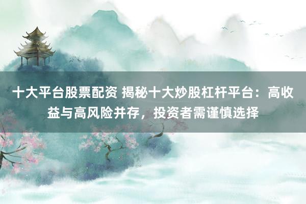 十大平台股票配资 揭秘十大炒股杠杆平台：高收益与高风险并存，投资者需谨慎选择