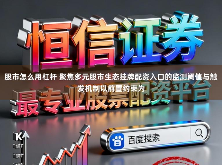 股市怎么用杠杆 聚焦多元股市生态挂牌配资入口的监测阈值与触发机制以前置约束为
