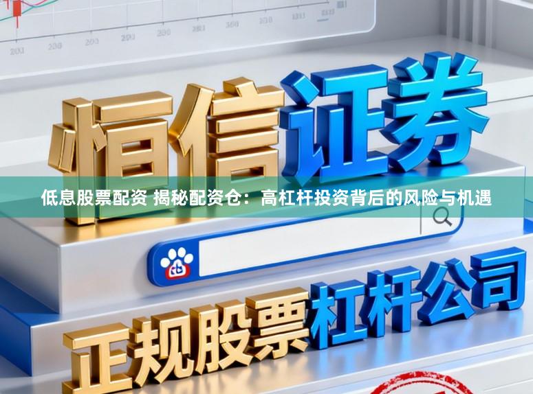 低息股票配资 揭秘配资仓:高杠杆投资背后的风险与机遇